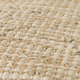 Aalia 16.0L x 16.0W x 16.0H Beige Leather and Jute Pouf from Mercana - Luna Furniture