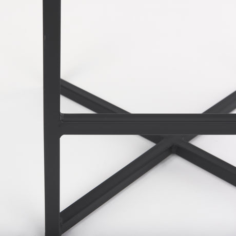 Frodo 26.4H Gray Fabric Seat W/Black Iron Frame Counter Stool from Mercana - Luna Furniture