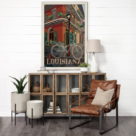 Louisiana Go USA (XL) by Mercana Studio a Hand Embellished Decograph Framed Art Print under Glass from Mercana - Luna Furniture