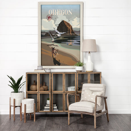 Oregon Go USA (XL) by Mercana Studio a Hand Embellished Decograph Framed Art Print under Glass from Mercana - Luna Furniture