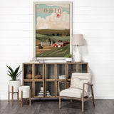 Ohio Go USA (XL) by Mercana Studio a Hand Embellished Decograph Framed Art Print under Glass from Mercana - Luna Furniture