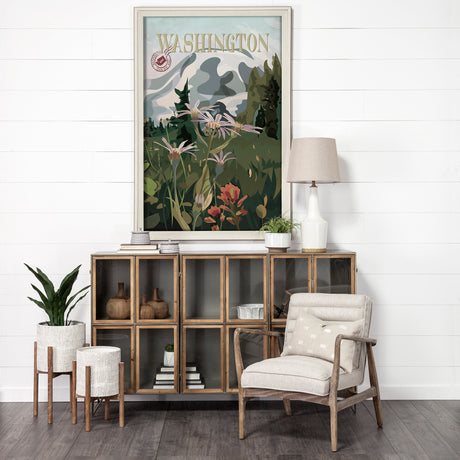 Washington Go USA (XL) by Mercana Studio a Hand Embellished Decograph Framed Art Print under Glass from Mercana - Luna Furniture