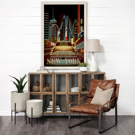 New York Go USA (XL) by Mercana Studio a Hand Embellished Decograph Framed Art Print under Glass from Mercana - Luna Furniture