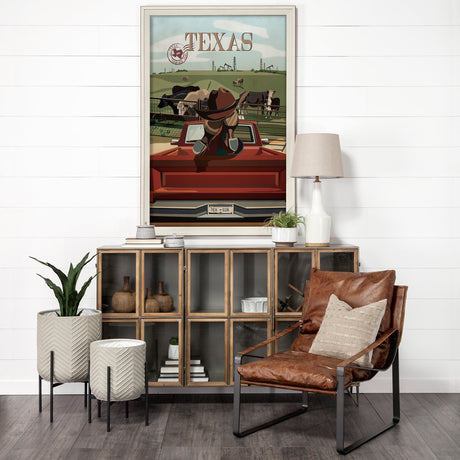 Texas Go USA (L) by Mercana Studio a Hand Embellished Decograph Framed Art Print from Mercana - Luna Furniture