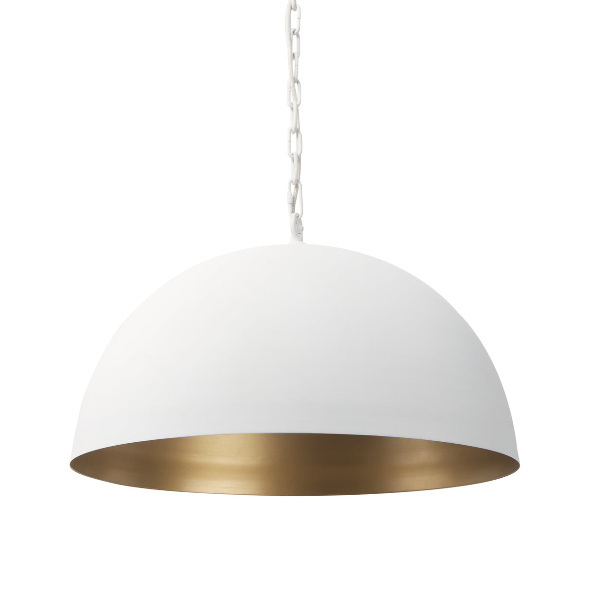 Juniper 24" Round White Dome Pendant Light from Mercana - Luna Furniture
