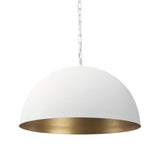 Juniper 24" Round White Dome Pendant Light from Mercana - Luna Furniture