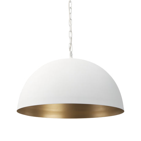 Juniper 24" Round White Dome Pendant Light from Mercana - Luna Furniture