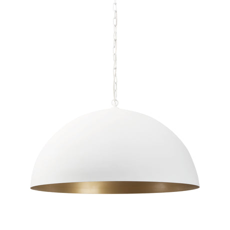 Juniper 36" Round White Dome Pendant Light from Mercana - Luna Furniture
