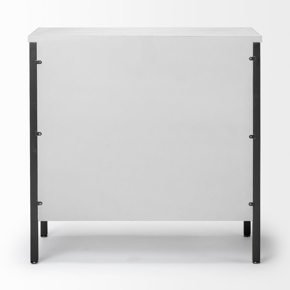 Savannah White Fir Veneer w/ Gray Metal 2-Door Accent Cabinet from Mercana - Luna Furniture