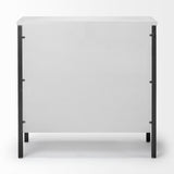 Savannah White Fir Veneer w/ Gray Metal 2-Door Accent Cabinet from Mercana - Luna Furniture