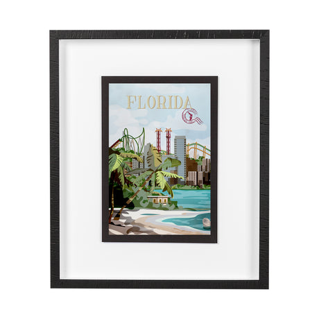 Florida Go USA (M) by Mercana Studio a Framed Art Print Matted under Glass from Mercana - Luna Furniture