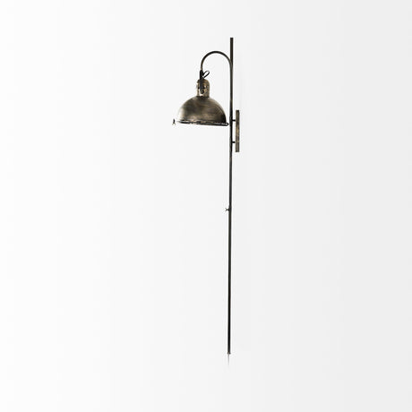 Tazb 13L x 11W x 62H Gold Metal Conical Shade Wall Sconce from Mercana - Luna Furniture