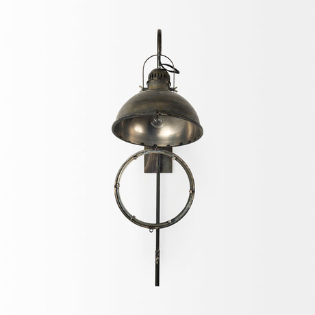 Tazb 13L x 11W x 62H Gold Metal Conical Shade Wall Sconce from Mercana - Luna Furniture