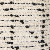 Aarohi 16.0L x 16.0W x 16.0H Cream/Black Cotton Patterned Pouf from Mercana - Luna Furniture