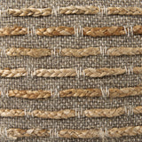 Binita 16.0L x 16.0W x 16.0H Gray/Brown Hemp Wool and Cotton Pouf from Mercana - Luna Furniture