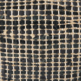 Aalia 16.0L x 16.0W x 16.0H Charcoal Leather and Jute Pouf from Mercana - Luna Furniture