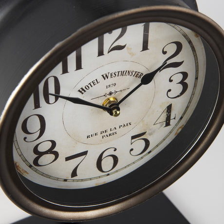 Taxz Metallic Brown Metal Hanging Table Clock from Mercana - Luna Furniture