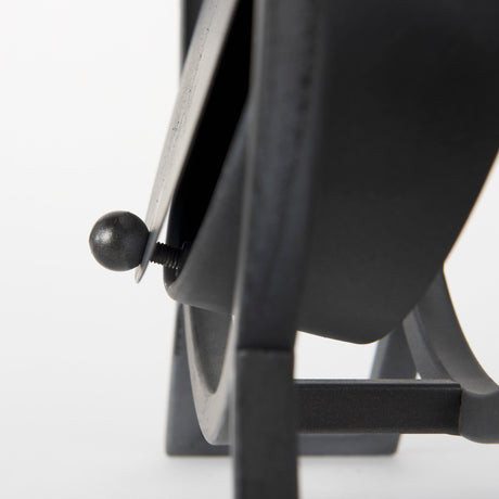 Gaston Gray Metal Circular Table Clock from Mercana - Luna Furniture
