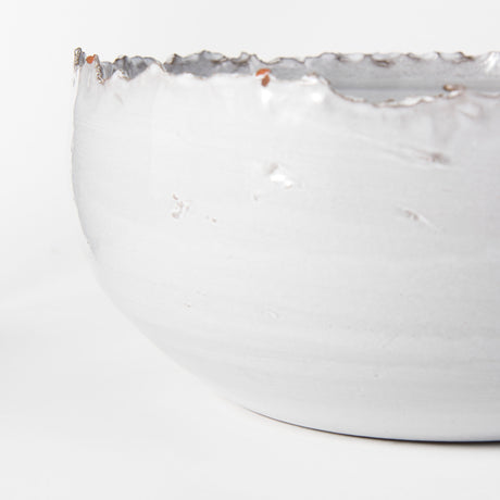 Larsen 13L x 13W White Ceramic Large Decorative Bowl from Mercana - Luna Furniture