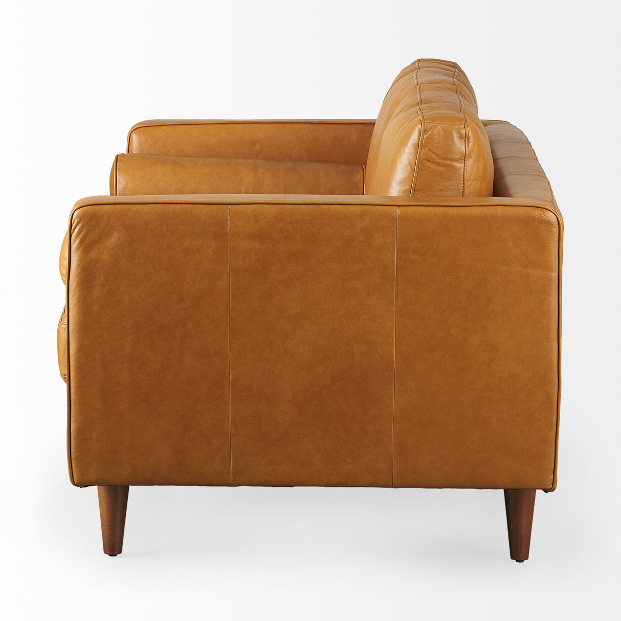Svend 65.0L x 38.0W x 34.0H Tan Leather Love Seat Sofa from Mercana - Luna Furniture