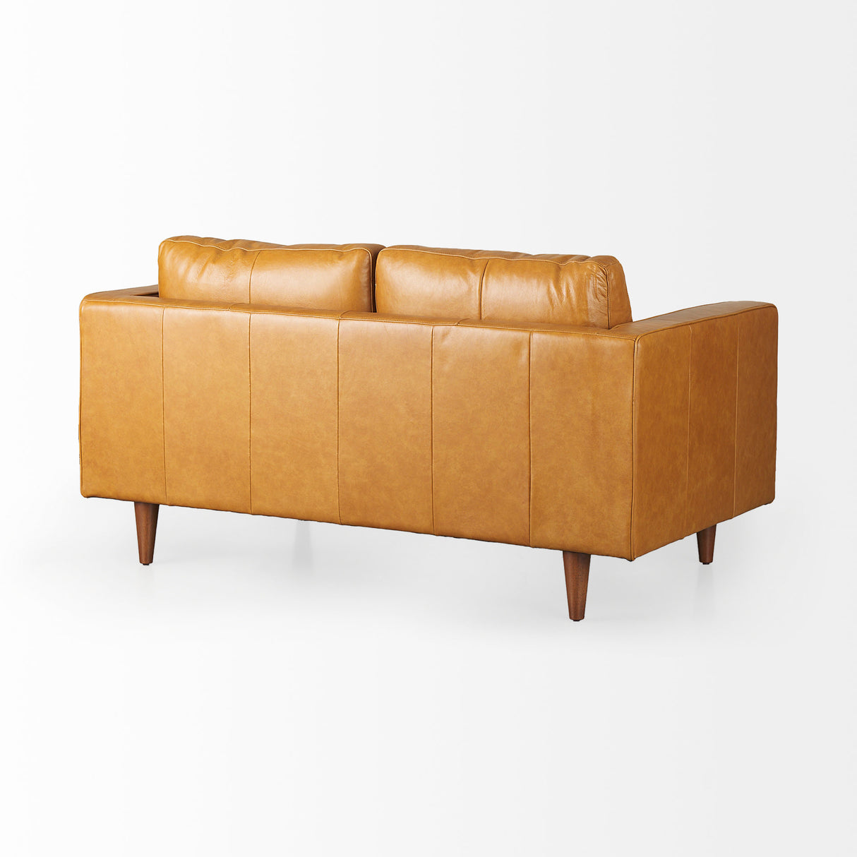 Svend 65.0L x 38.0W x 34.0H Tan Leather Love Seat Sofa from Mercana - Luna Furniture