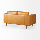 Svend 65.0L x 38.0W x 34.0H Tan Leather Love Seat Sofa from Mercana - Luna Furniture