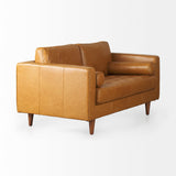 Svend 65.0L x 38.0W x 34.0H Tan Leather Love Seat Sofa from Mercana - Luna Furniture