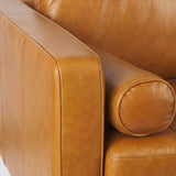 Svend 65.0L x 38.0W x 34.0H Tan Leather Love Seat Sofa from Mercana - Luna Furniture