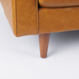 Svend 65.0L x 38.0W x 34.0H Tan Leather Love Seat Sofa from Mercana - Luna Furniture