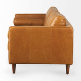 Svend 88.0L x 38.0W x 34.0H Tan Leather Sofa from Mercana - Luna Furniture