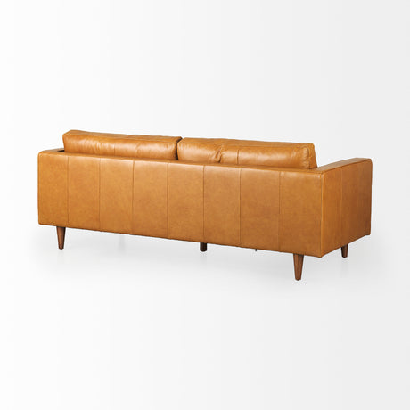 Svend 88.0L x 38.0W x 34.0H Tan Leather Sofa from Mercana - Luna Furniture