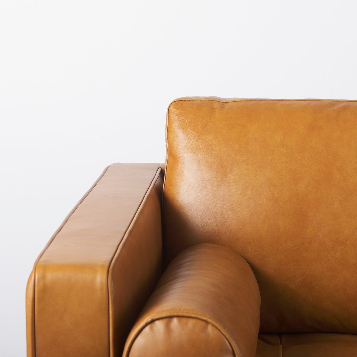 Svend 88.0L x 38.0W x 34.0H Tan Leather Sofa from Mercana - Luna Furniture