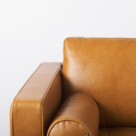 Svend 88.0L x 38.0W x 34.0H Tan Leather Sofa from Mercana - Luna Furniture