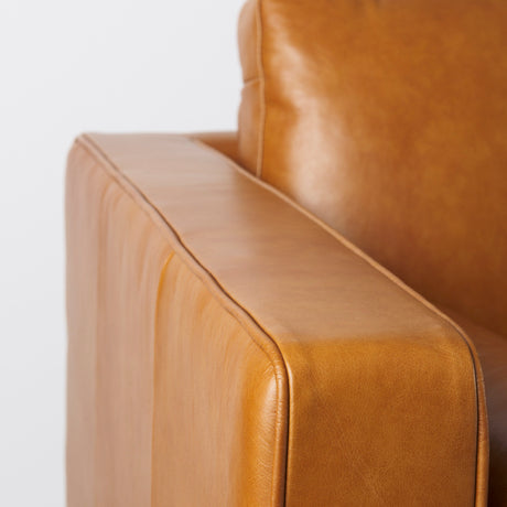 Svend 88.0L x 38.0W x 34.0H Tan Leather Sofa from Mercana - Luna Furniture