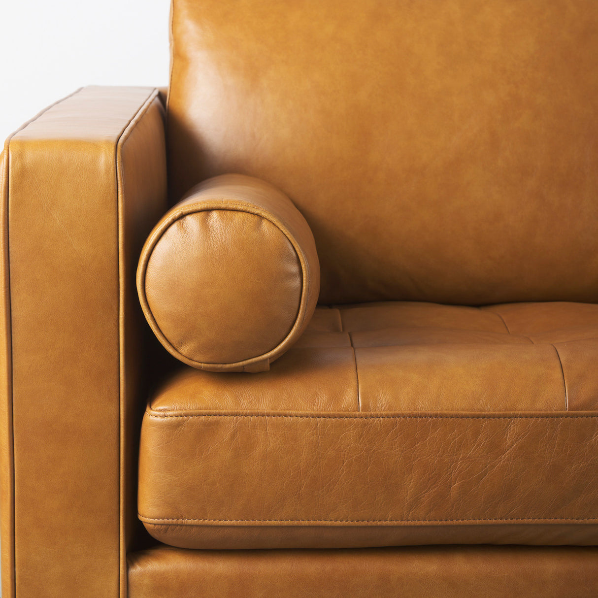 Svend 88.0L x 38.0W x 34.0H Tan Leather Sofa from Mercana - Luna Furniture