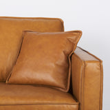 D'Arcy 111"L x 70"D x 33"H Tan Leather Left Chaise Sectional from Mercana - Luna Furniture