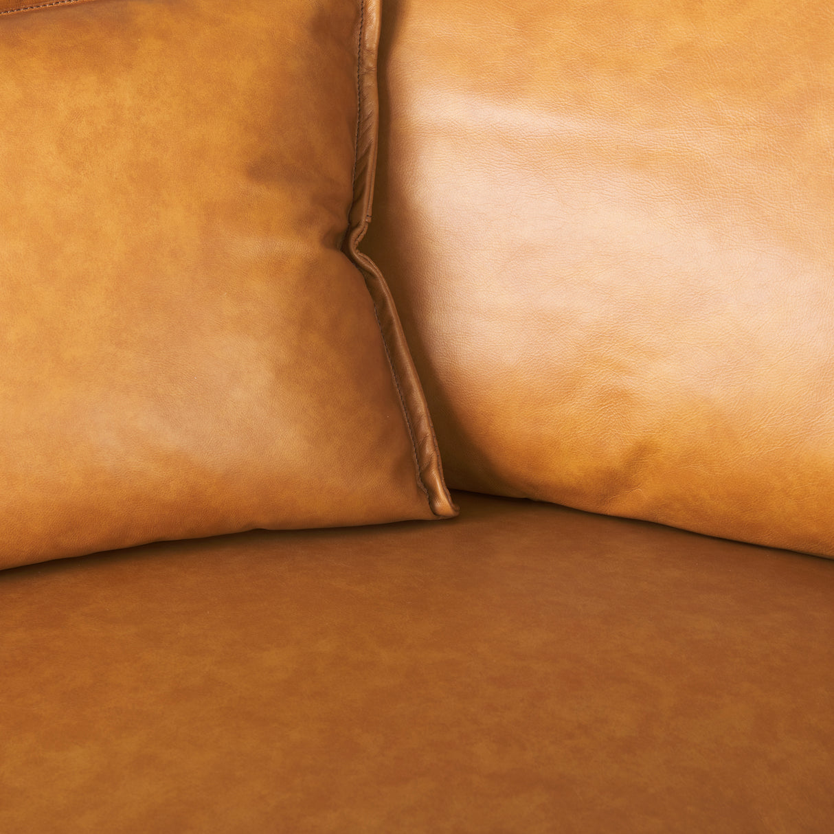 D'Arcy 111"L x 70"D x 33"H Tan Leather Left Chaise Sectional from Mercana - Luna Furniture