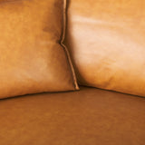 D'Arcy 111"L x 70"D x 33"H Tan Leather Left Chaise Sectional from Mercana - Luna Furniture
