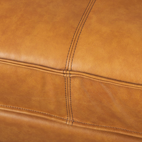 D'Arcy 111"L x 70"D x 33"H Tan Leather Left Chaise Sectional from Mercana - Luna Furniture