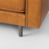 D'Arcy 111"L x 70"D x 33"H Tan Leather Left Chaise Sectional from Mercana - Luna Furniture