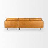 D'Arcy 111"L x 70"D x 33"H Tan Leather Right Chaise Sectional from Mercana - Luna Furniture