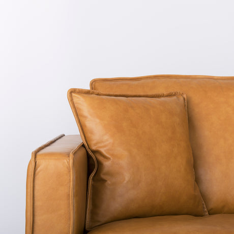 D'Arcy 111"L x 70"D x 33"H Tan Leather Right Chaise Sectional from Mercana - Luna Furniture