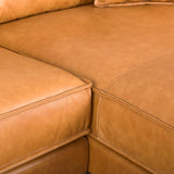 D'Arcy 111"L x 70"D x 33"H Tan Leather Right Chaise Sectional from Mercana - Luna Furniture