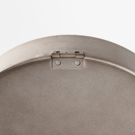 Aurus Matte Gray Metal Table Clock from Mercana - Luna Furniture