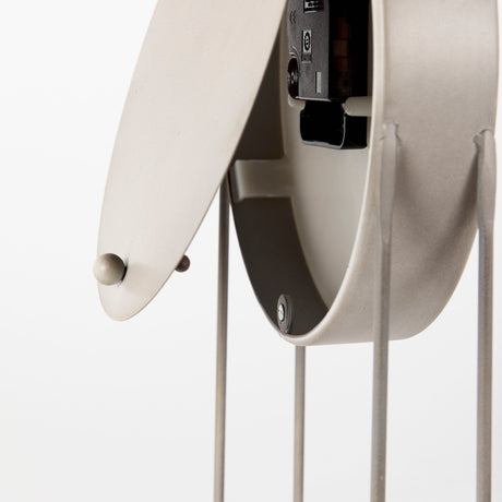 Aurus Matte Gray Metal Table Clock from Mercana - Luna Furniture