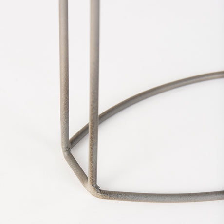 Aurus Matte Gray Metal Table Clock from Mercana - Luna Furniture