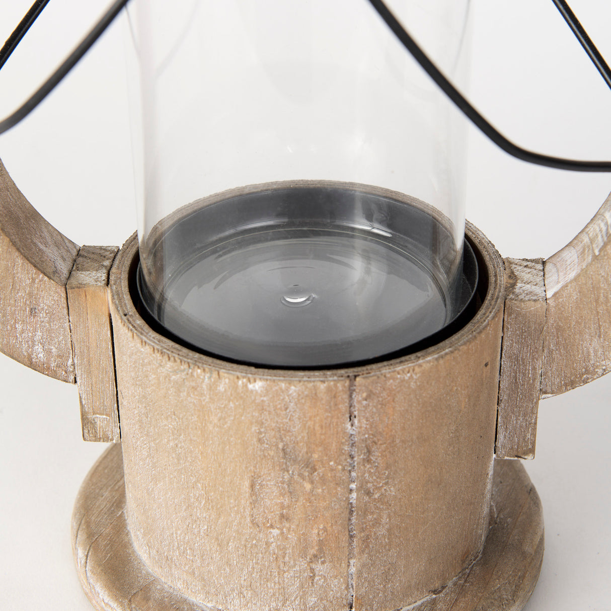 Zain I Small Brown Wooden Vintage Inspired Candle Holder Lantern from Mercana - Luna Furniture