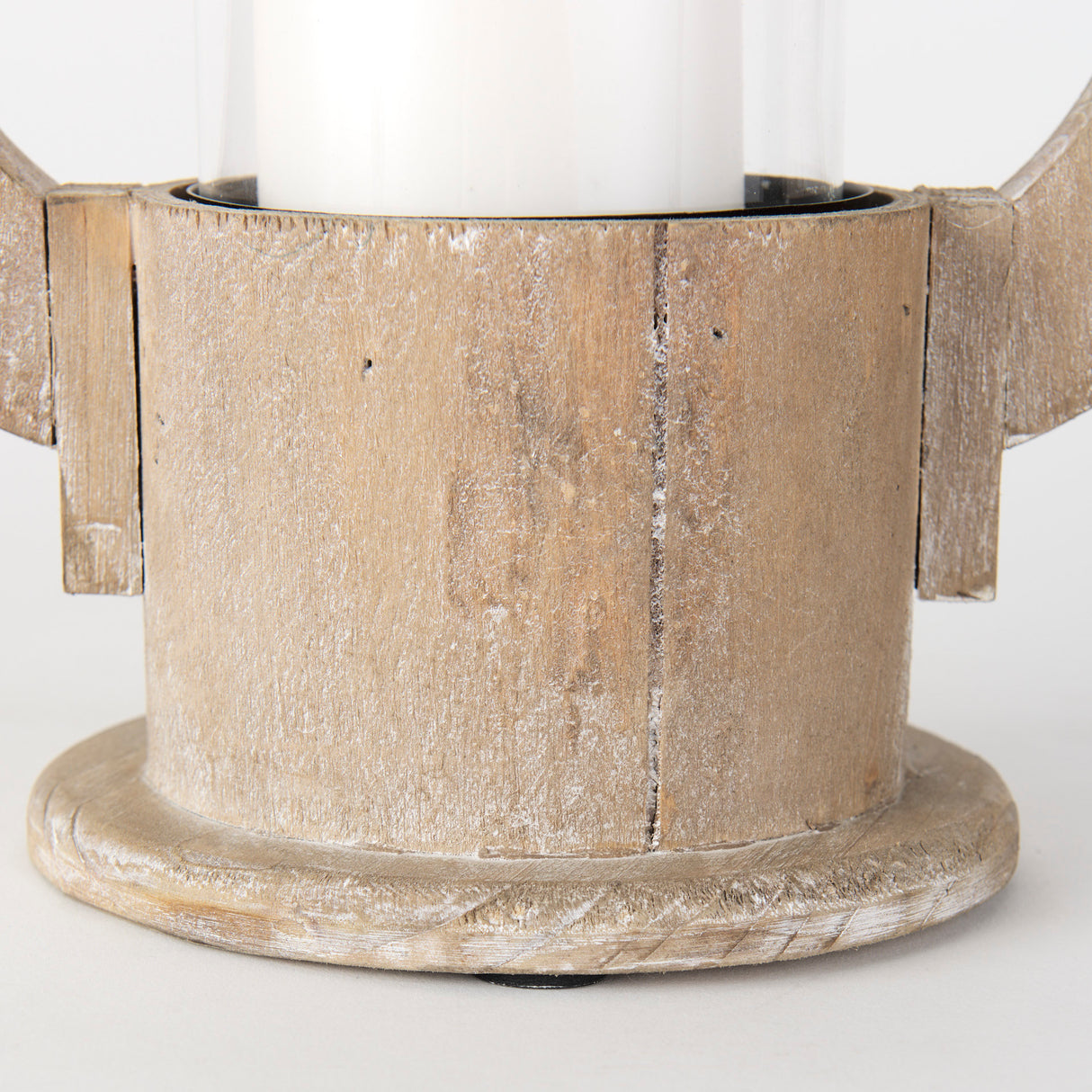 Zain I Small Brown Wooden Vintage Inspired Candle Holder Lantern from Mercana - Luna Furniture