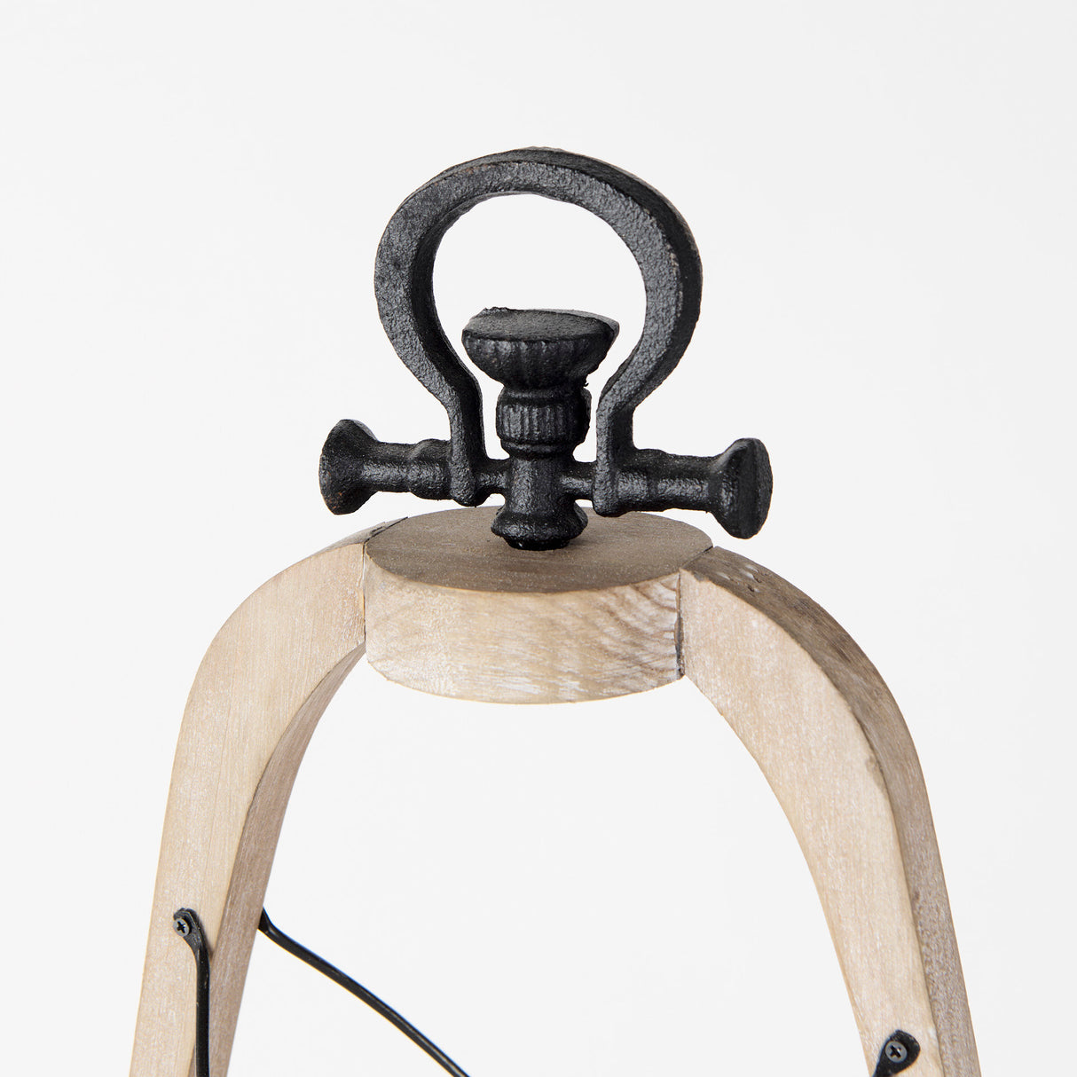 Zain II Large Brown Wooden Vintage Inspired Candle Holder Lantern from Mercana - Luna Furniture