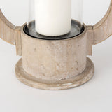 Zain II Large Brown Wooden Vintage Inspired Candle Holder Lantern from Mercana - Luna Furniture